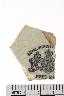     002-018.1a.JPG - Historic body sherd, undecorated, Maker's mark, Royal Ironstone ceramics, from site 12CL1
        
